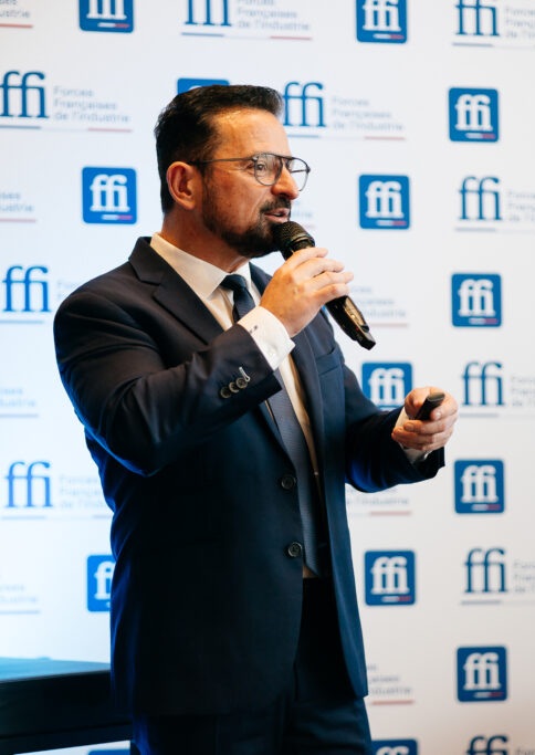 Gérald Bertin lors d'un événement des Forces Françaises de l'Industrie